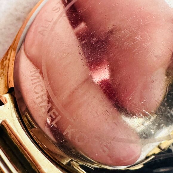 Michael Kors Watch Womens 40mm Crystal Bezel Gold Tone Blake New Battery - Picture 13 of 15